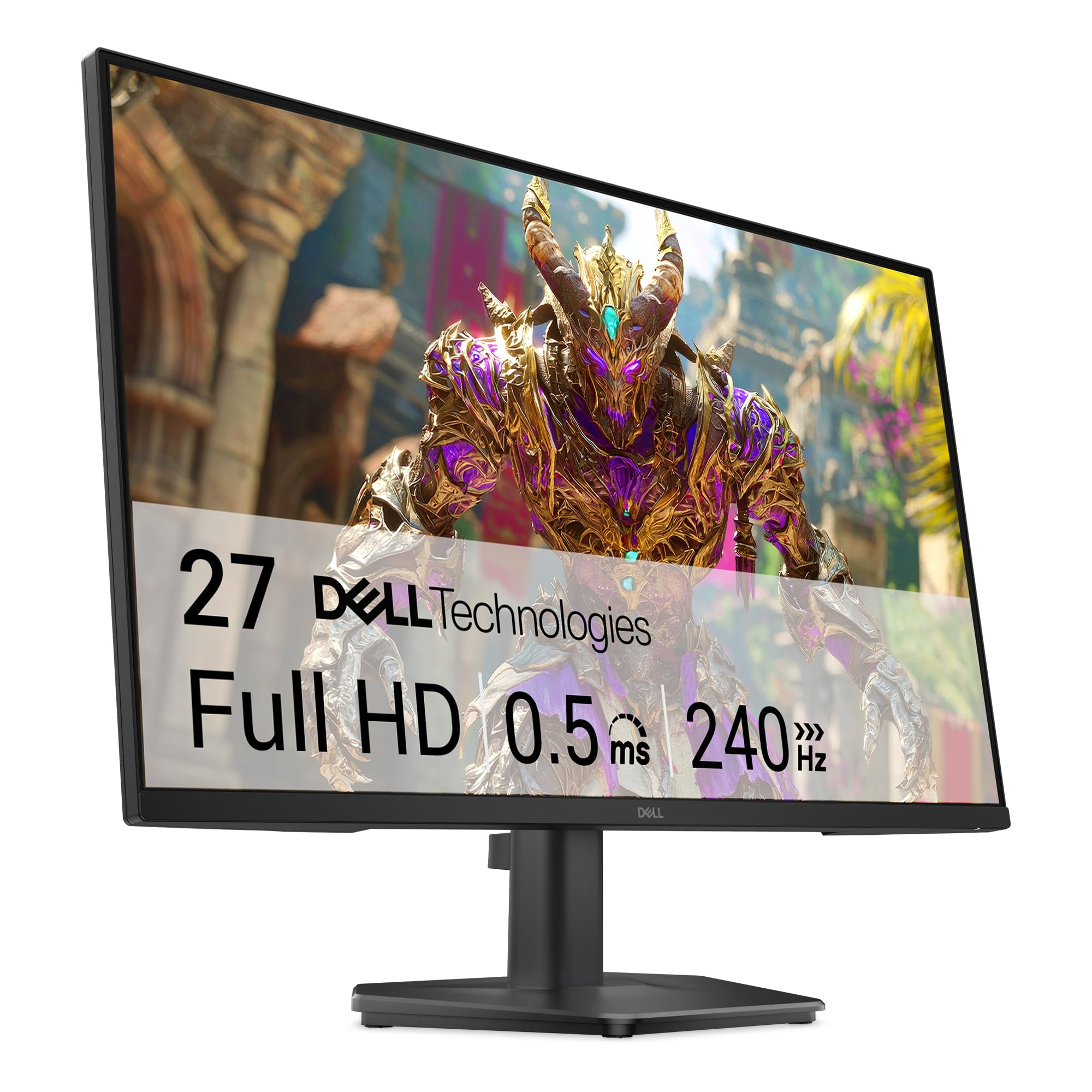 Monitor Gaming DELL 27" SE2726HG (Fast IPS FHD 1080p, 240Hz, 0.5ms, FreeSync Premium, 99% sRGB, HDR10, DisplayPort/2x HDMI, Amazon)
