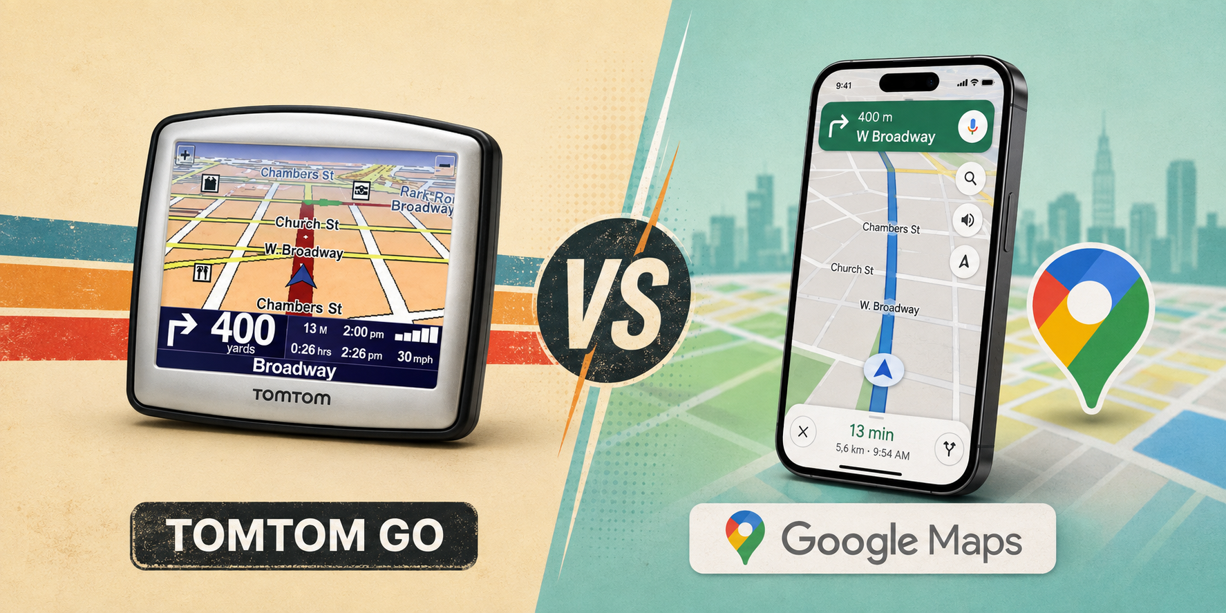 TomTom GO vs Google Maps